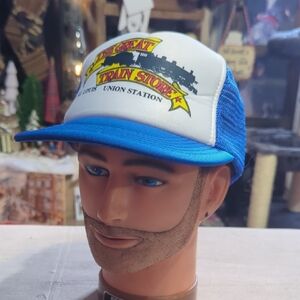 Blue and White Trucker Hat